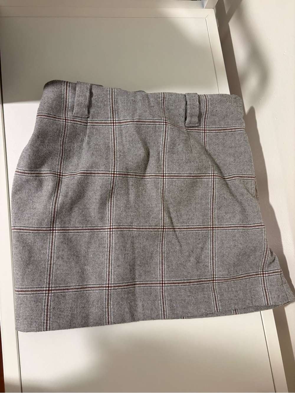 Abercrombie & Fitch Gray Windowpane Skort